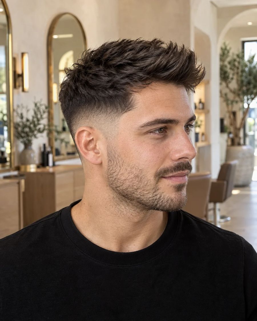 Corte masculino con degradado
